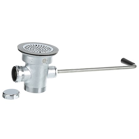T&S Brass Waste Drain Valve, Twist , 3" X 2" B-3942